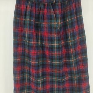 VTG Pendleton Women’s Petite Sz 8 Wool Mac Lennan Tartan Skirt Plaid Red Green